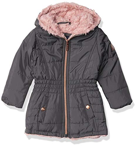 Limited Too Girls\' Mid Length Packable Jacket, Charcoal, 10/12