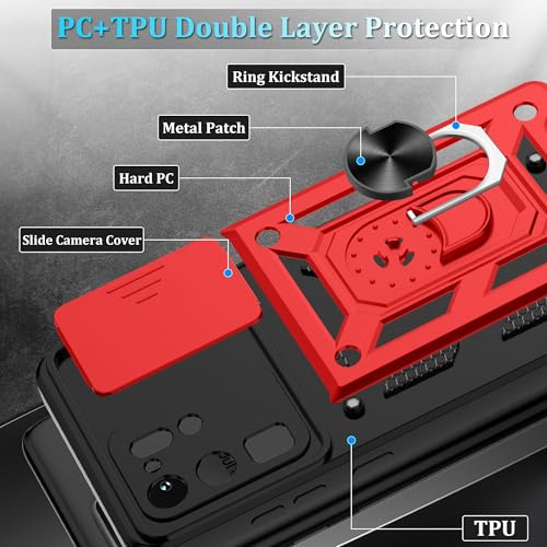 Coque anti-chute Samsung S20 Ultra protège objectif et écran rouge
