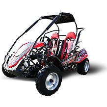 Trailmaster Blazer 200R Go Kart Youth Go Kart. Ages 10 and up, Mid Size Kids cart, Body Kit with Reverse. with Pre-Assembled Version Now! Pre-Assembled, Red