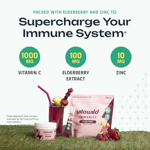 Immunity + Hydration Electrolyte Drink | Elderberry & Zinc Immune Support Hydration Packets | Vitamin C 1000mg | Immune Support Supplement | Emergency Elderberry Vitamin C and Zinc - Image 4