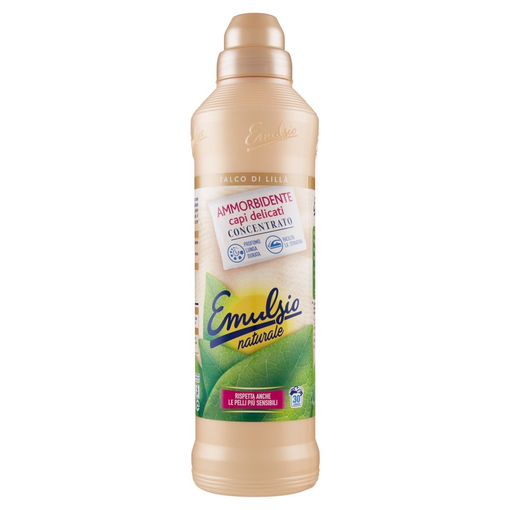 EMULSIO Natural 0269213 Lilac Fabric Softener Concentrate Delicates Talc, 750 ml