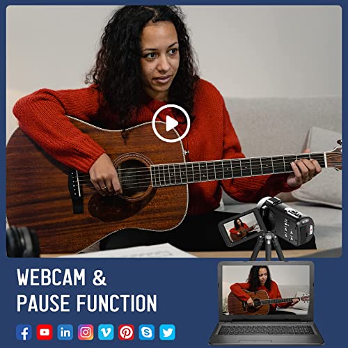 Seree Tech 2.7K 30 Fps Video Camera 30Mp 16X Digital Camera For Youtube 3.0 Inch Flip Screen Camcorder Vlogging Camera With 2.4G Remote Control, Two Batteries And External Mic #TOP2