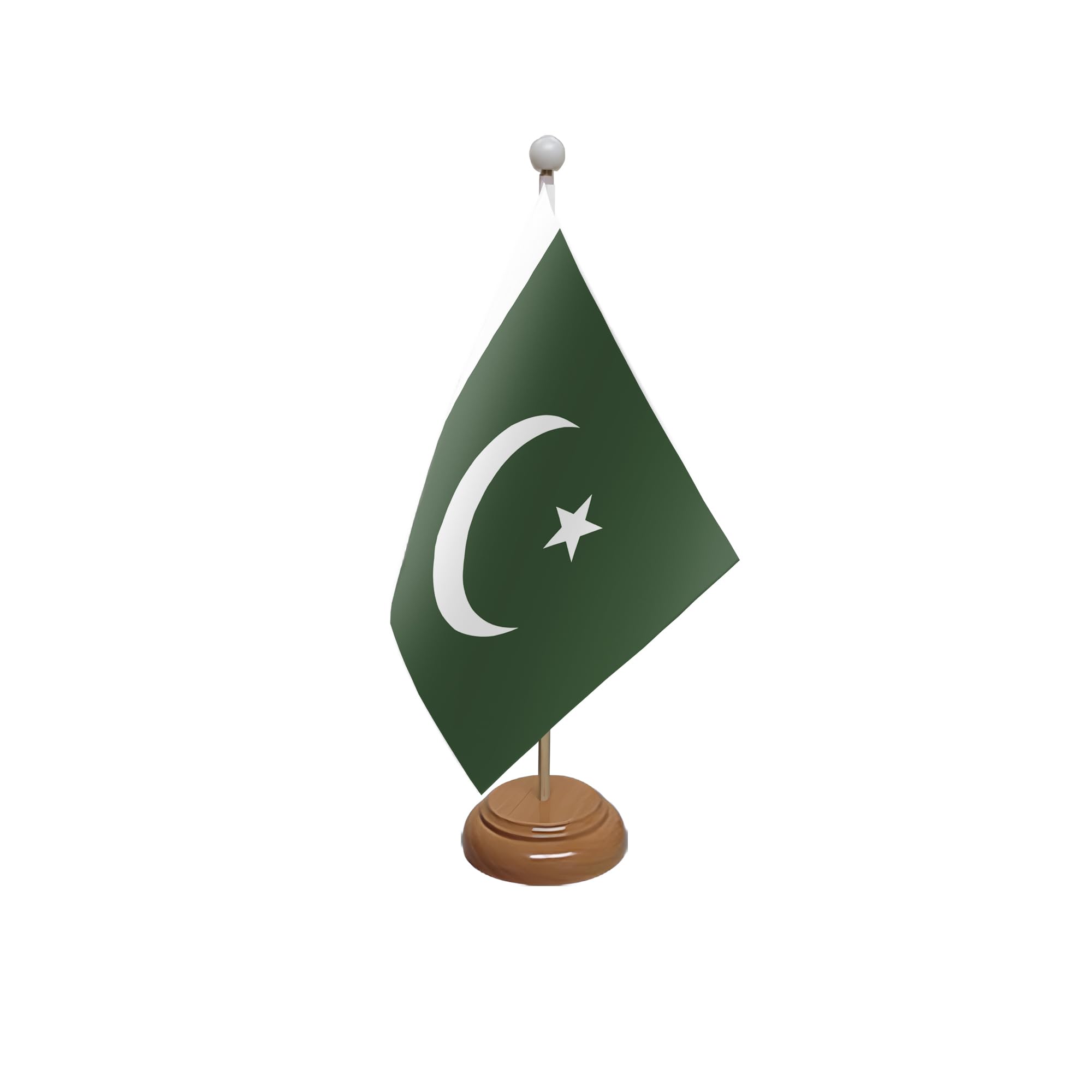 Flagtex Pakistan Wooden Table Flag With Wooden Base