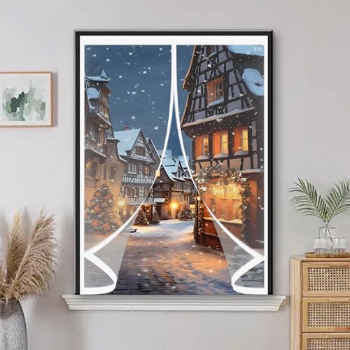 �Ԏd�؂�J�[�e�� �p�l�� �~�̒g�� 125 x 67 cm �ȃG�l�����ŕ܂�~�g���h���h���ۉ���[����ՔM�É��򖗎~,�Ă͗������A�͂������Ռ����ډB���[�Ԏd�؂�J�[�e���̂��}�O�b�g�}�W�b�N�v�t���ȒP��t��������^�C�v���ɓK�Ă܂�, A