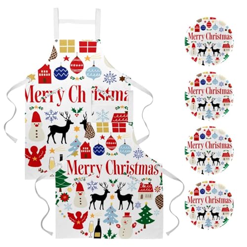 Tablier de cuisine pour la pâtisserie et le nettoyage de la maison avec broches de Noël