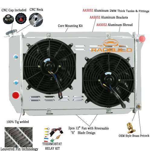 Snapklik.com : 3 Row Aluminum Radiator For Ford Galaxie Torino Mustang ...