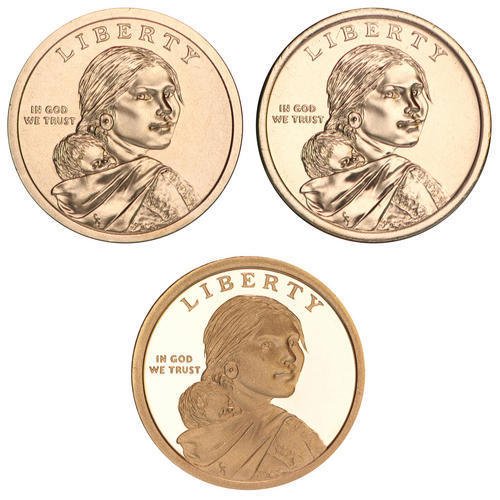 2017 Various Mint Marks Native American Dollars 2017 S,P,D Native American Dollars S Proof and P,D Uncirculated Uncirculated