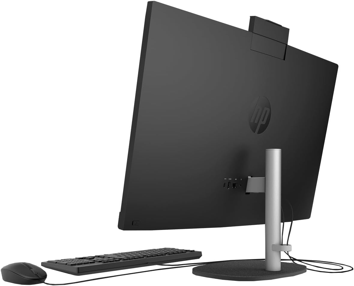HP 27" FHD Touchscreen Business All-in-One Desktop Computer, Intel 12-Core Ultra 7 155U (Beats i7-1355U), 64 GB DDR5 RAM, 4 TB SSD, Intel Iris Xe Graphics, Wired KB & Mouse, Wi-Fi 6, Windows 11 Pro