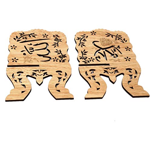 Prayer Book Stand Kuran Holder Quran plat houten Natural voor Eid Mubarak Decoratie Partij Supplies Islamitische - Image 4