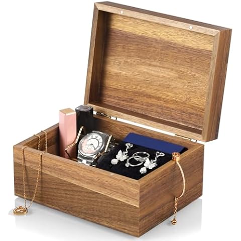 DRASTAR Acacia Wood Keepsake Box Cover