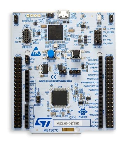 NUCLEO-G474RE, STMG474RET6U MCU,STM32 Nucleo-64 development boar, Supports Ar duino and ST morpho connectivity