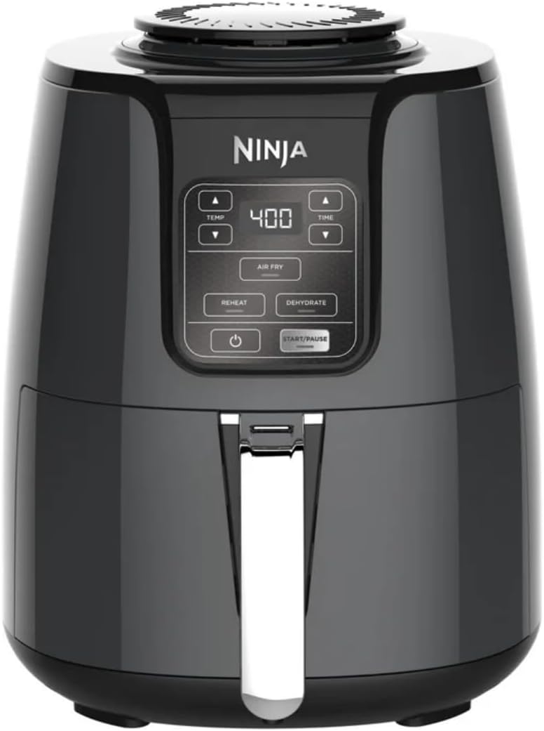 Ninja 4 Quart AF100WM digital air fryer with cooking presets, wide temperature range and compact family size design