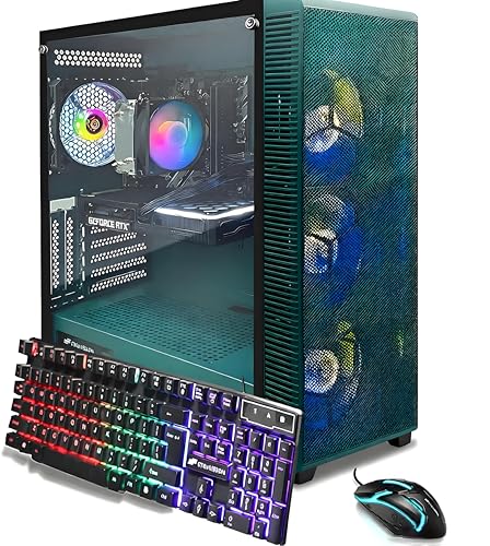 Image of STGAubron Gaming PC Desktop, GeForce RTX 3060 Ti 8G, AMD Ryzen 7 5700X up to 4.6G, 32G DDR4, 1T SSD, WiFi 6, BT 5.0, RGB Fan x 4, Windows 11 Home