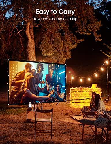 Projector Screen 100 Inch, Portable Movie Screen 16:9 HD 4K Foldable Theatre Cinema Screen, Double Sided Projection Screen for Outdoor School Home Office, 221cm(W) X 125cm(H) Projector Screen 100 Inch, Portable Movie Screen 16:9 HD 4K Foldable Theatre Cinema Screen, Double Sided Projection Screen for Outdoor School Home Office, 221cm(W) X 125cm(H)