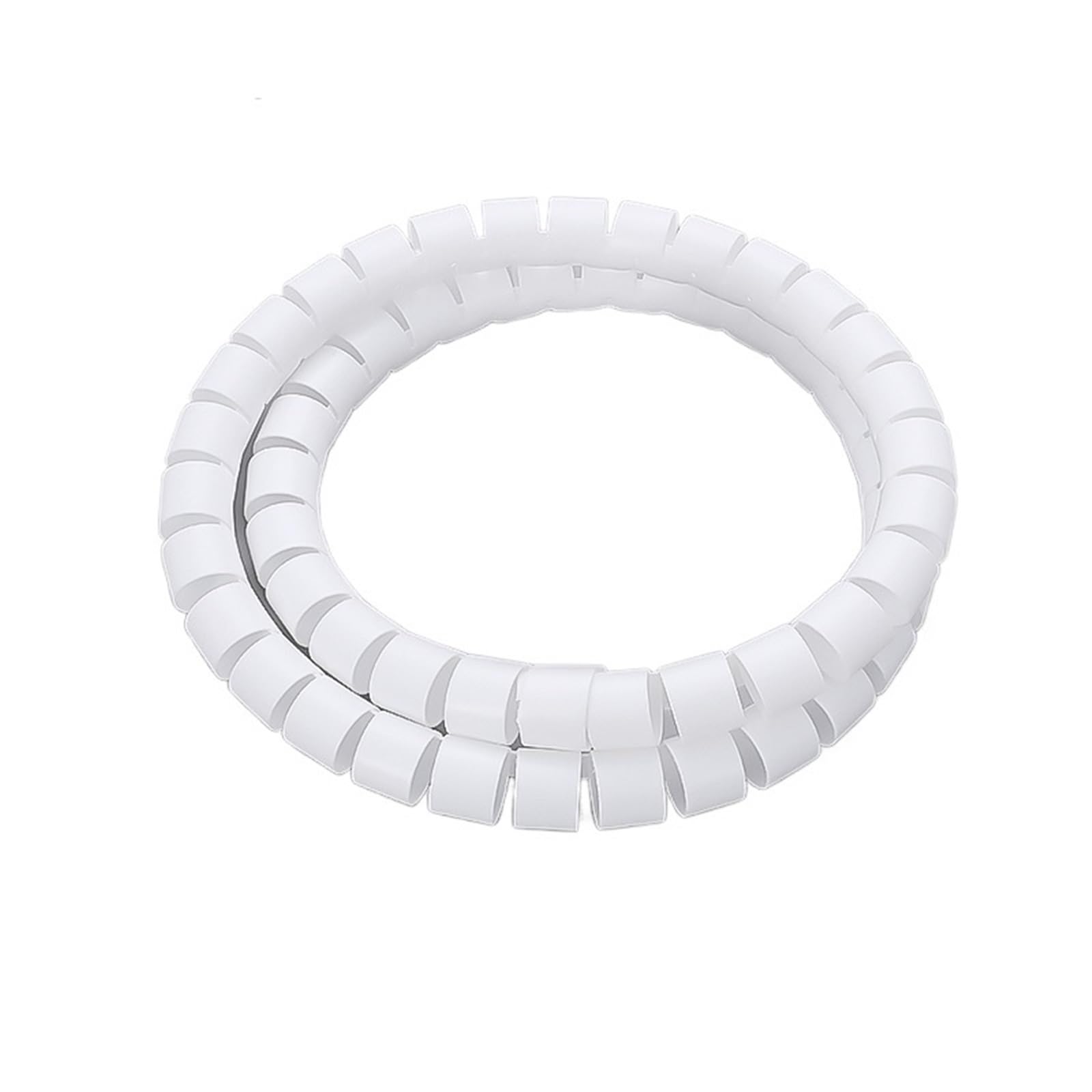 Elastyczna spiralna osłona przewodów, spiralna osłona przewodów,Rury do nawijania kabli(White,42mm Inside Diameter)
