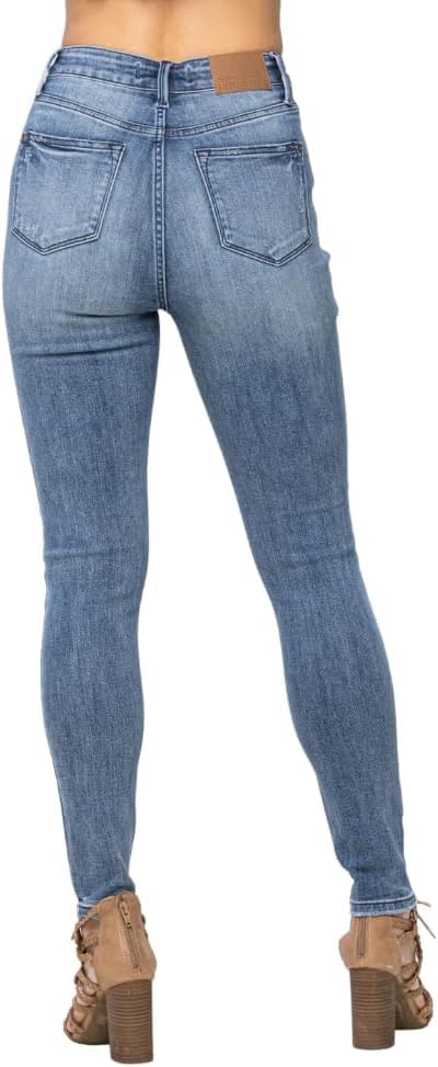 Judy Blue Women's High Waisted Tummy Control Vintage Skinny Jeans, 886793