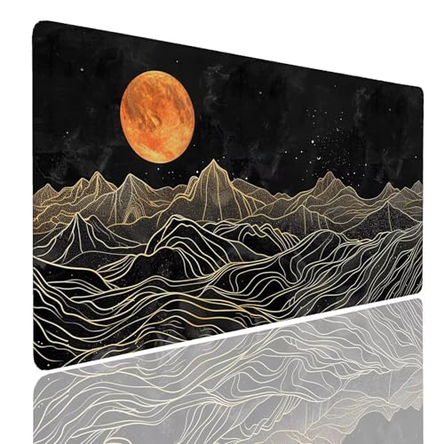Tapis de Souris XXL Moon Grand Sous-Main de Bureau Gaming Épais 900x600x4mm