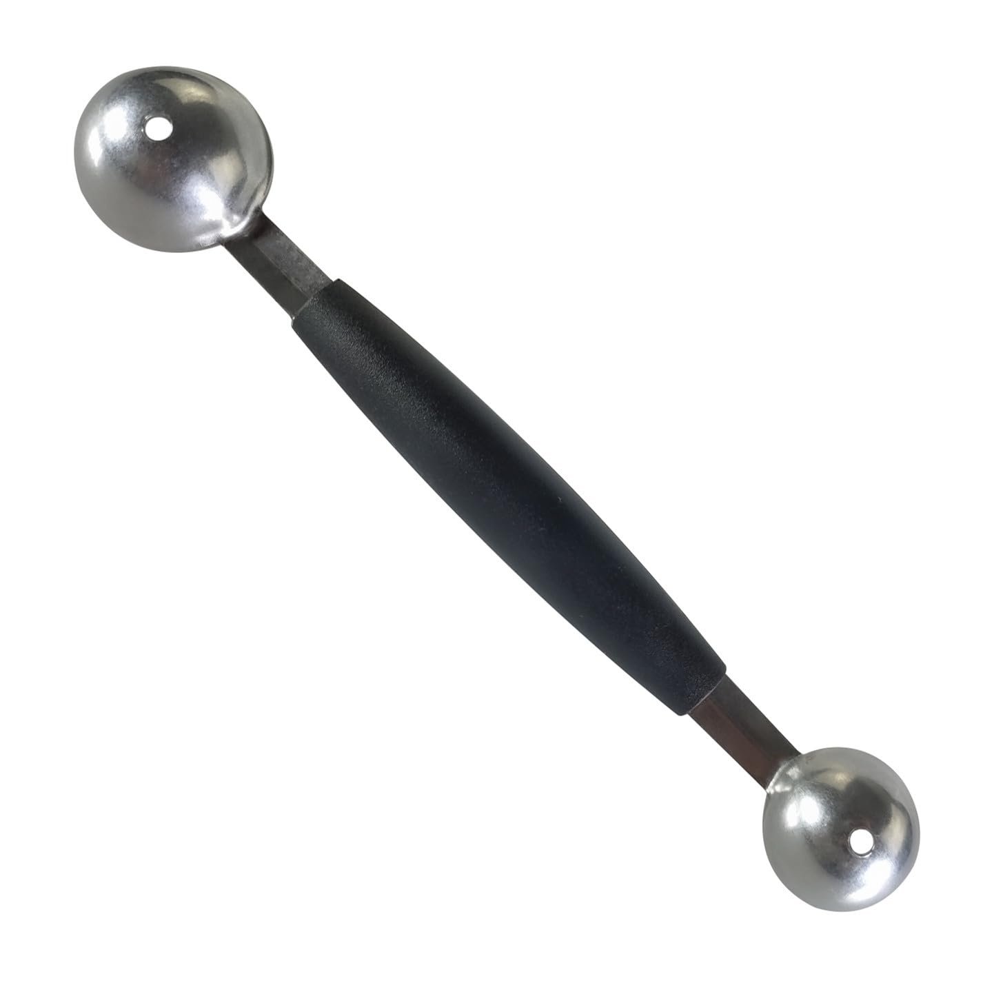 Cuchara de doble cara para frutas y melón, cortador de cuchara de acero inoxidable 2 en 1, 18 cm