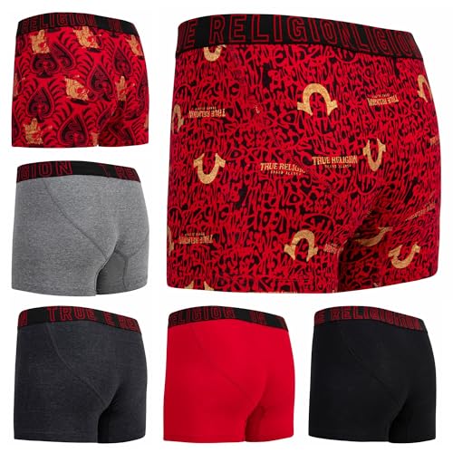 True Religion Mens Boxer Briefs Cotton Stretch Underwear for Men Pack of 62