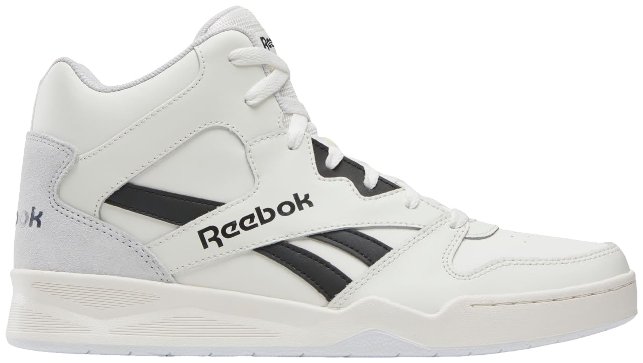Reebok Men's Royal BB4500 Hi2 High Top Sneakers for Men, Chalk/Black/Moon, 8 Medium