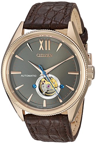 Citizen メンズ腕時計 NB4003-01H シグネチャーコレクション アナログ表示 日本製自動巻き ブラウン, ブラウン