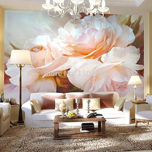 Papier peint 3D fleur moderne de luxe classique 300x210 cm - 2