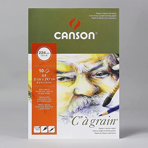 Canson C a Grain A4 Natural White Light Grain 224 GSM Drawing Paper (Pack of 250 Sheets), (200021121) (B00QGBJMUQ) Amazon Price History, Amazon Price Tracker