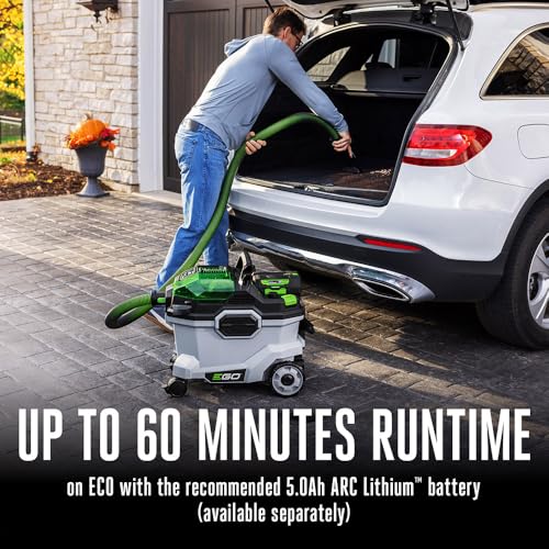 Image of EGO Power+ Shop Vacuum Wet Dry, Car Vac, Portable Cordless Cleaner, 9 Gallon 110 CFM, Battery and Charger Not Included - WDV0900