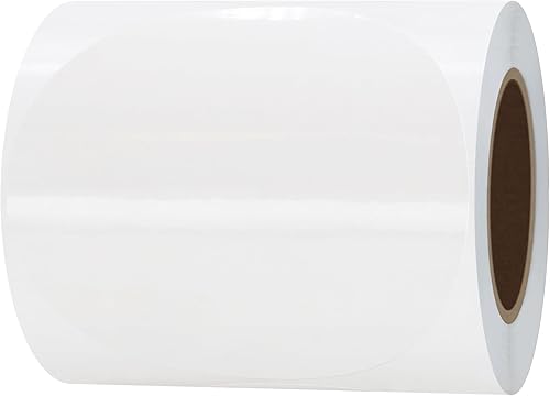 Hybsk Etiquetas adhesivas de sello transparente, 3 pulgadas, etiquetas de oblea circulares redondasetiquetas 200 por rollo (3 pulgadas redondas)