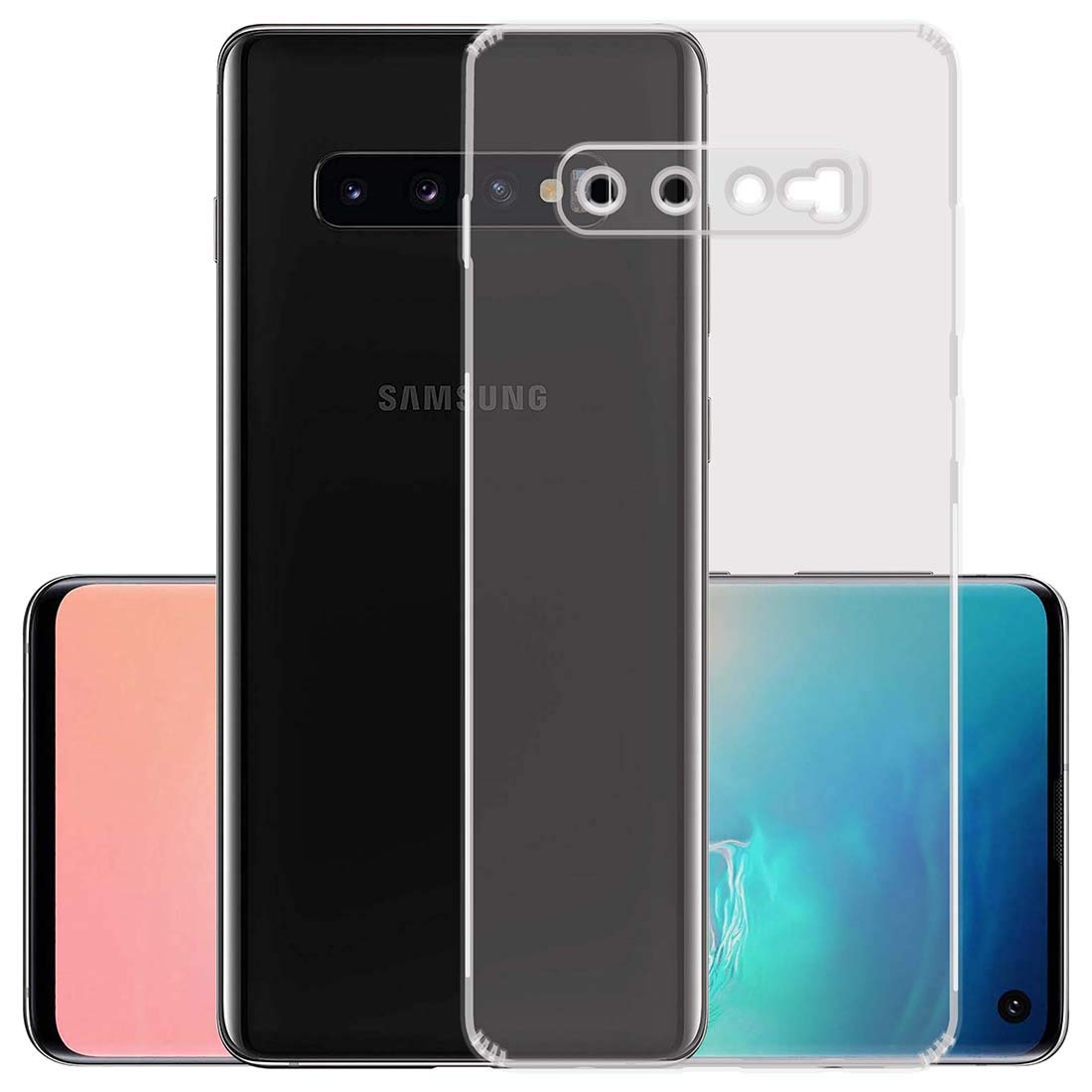 Amazon Brand - Solimo Anti Dust Plug Mobile Cover (Soft & Flexible Back case), for Samsung Galaxy S10 (Transparent) (B083P9VFXY) Amazon Price History, Amazon Price Tracker