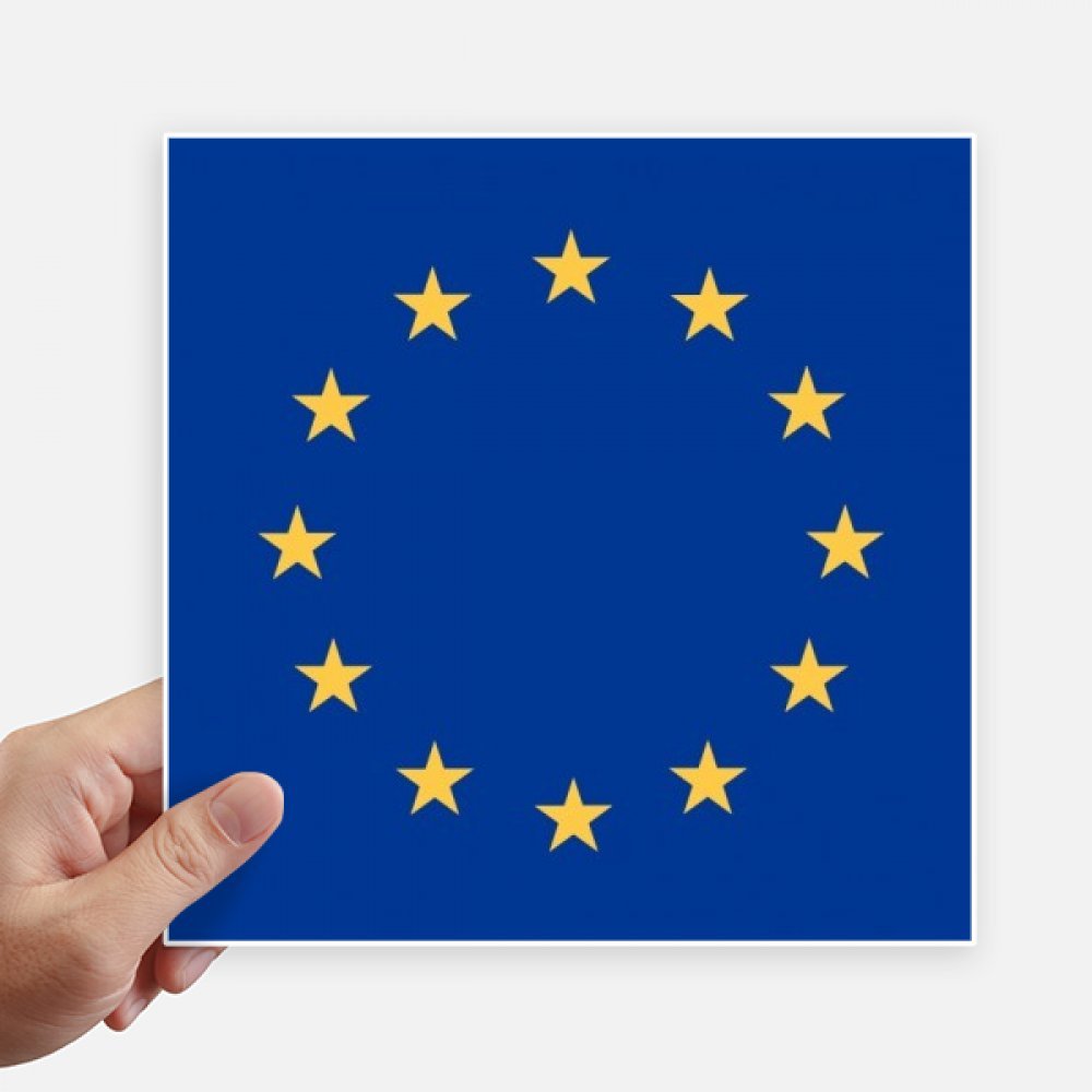 Sticker drapeau européen 20cm pour masquer les rayures de valise et moto