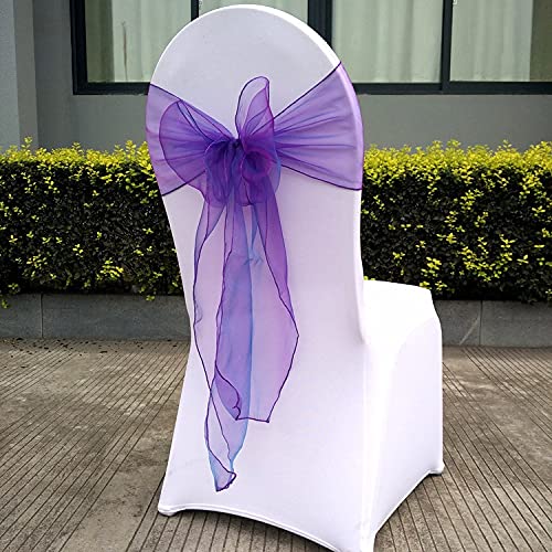 Nastro Organza Per Sedie 50 Nastri Organza Per Sedie Matrimonio - 18x275cm, Avorio Nastro Sedia Nuziale