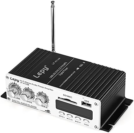 Robolife Bluetooth Amplifier 2-channel HiFi Stereo Audio Support SD USB FM with Remote Control, without Power Cord