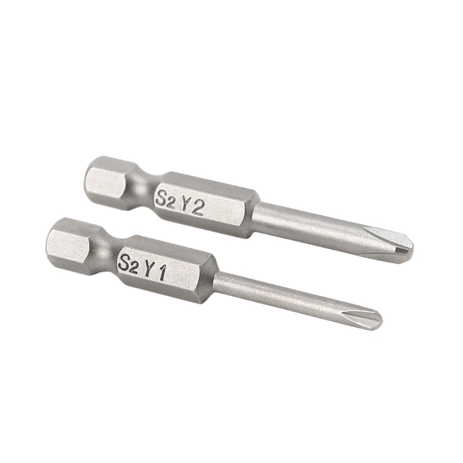 UAYPLMBI 2 Pcs 50mm 1/4'' Shank Tri-Wing Y Tip for Head Screwdriver Bits Set