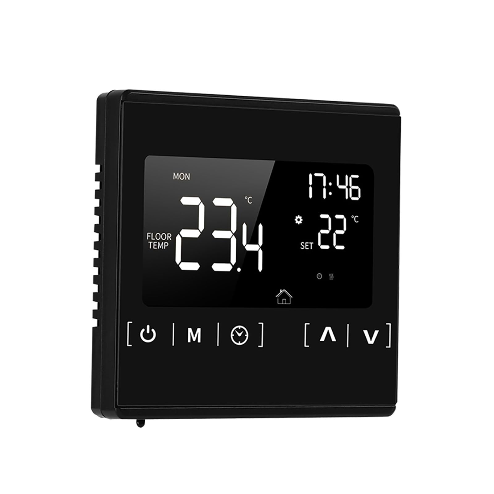 Inteligentny termostat, Inteligentny termostat z ekranem dotykowym LCD do domowego programowalnego elektrycznego ogrzewania podłogowego, termoregulator AC 85-250V temperatura(Grijs)