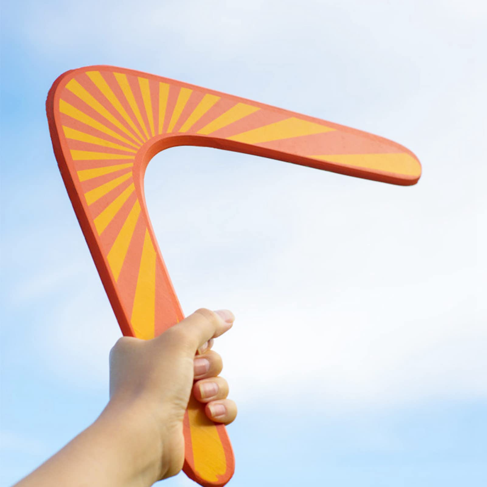 Boomerang in Legno a Forma di V, Giocattolo Sportivo Classico All'aperto, Realizzato in Materiale di Legno, Adatto per attività All'aperto