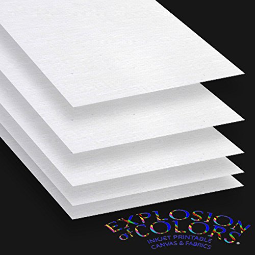 Printable Inkjet Primed Gessoed 8.5" x 11" Canvas Paper Sheets (20 Sheets)
