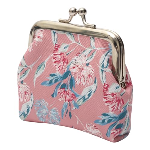 1Pcs Pouch Wallet Petal Design Snap Wallet PU Leather Pink 9x8cm2