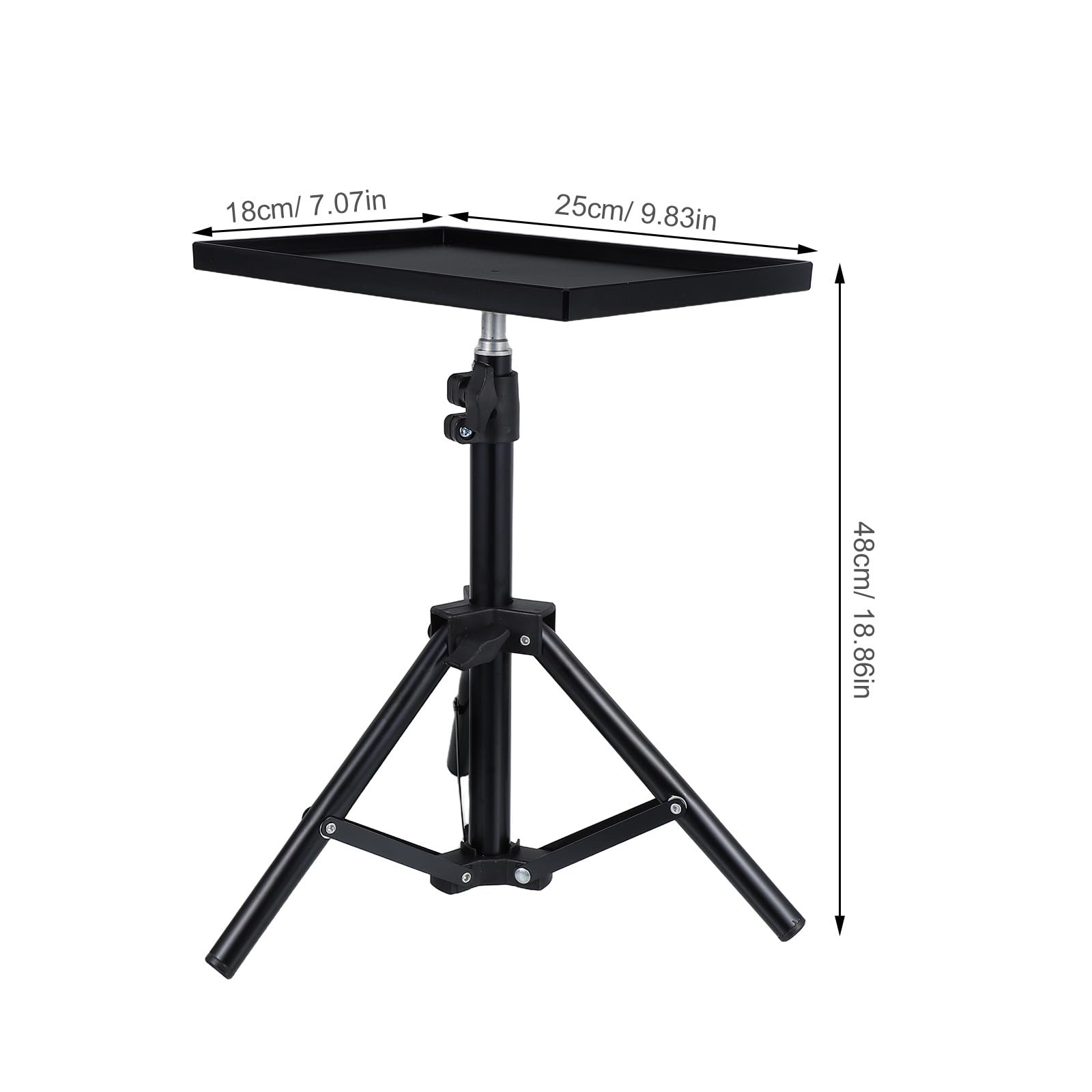 Zerodeko Supporto 30-50cm in Regolabile Altezza Proiettore Nero | Tripode, Abs e Ferro, Uso a Terra o Desktop, Facile da Installare e Stabile