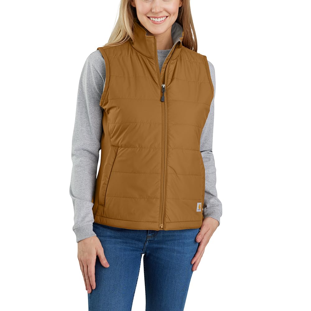 Carhartt Women's Rain Defender Relaxed Fit Lightweight Insulated Vest, Carhartt Brown, L