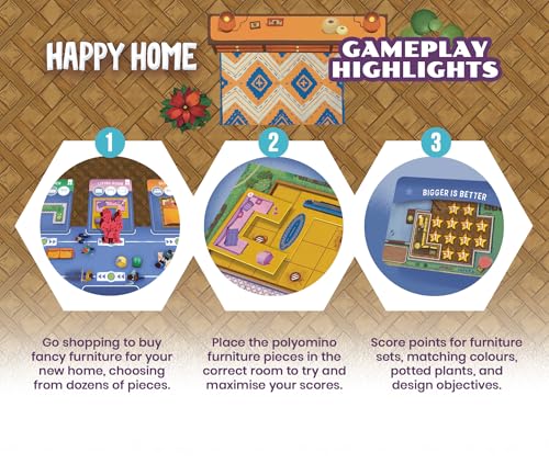 Happy Home Juego de Mesa Estratégico para 2 a 4 Jugadores miniatura 5