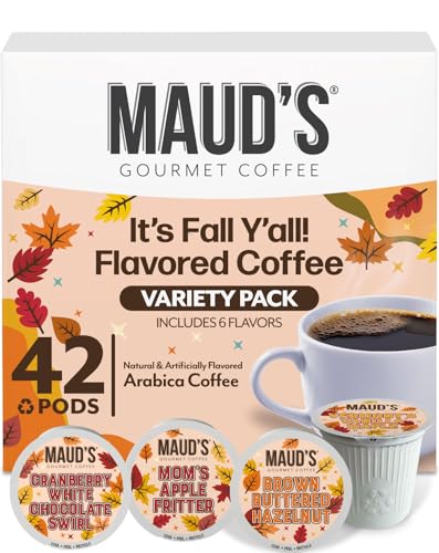Image of Maud's Fall Flavored Coffee Pods Variety Pack, 42ct, 6 Assorted Flavors