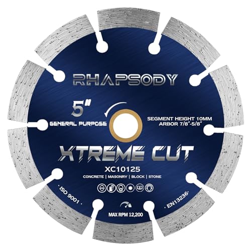 Image of RHAPSODY 5 Inch Diamond Saw Blade, Segmented General Purpose Blade