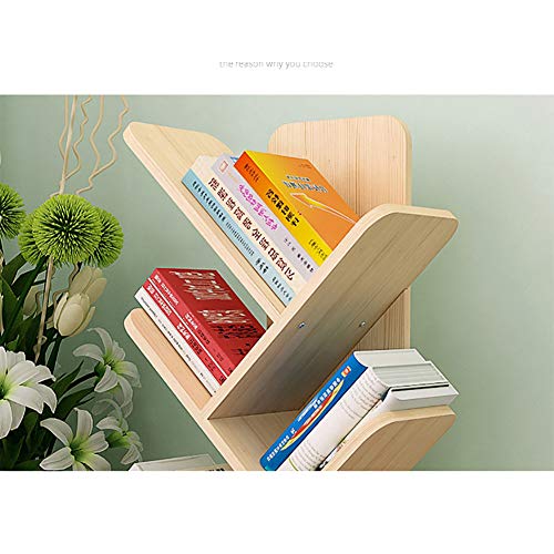 Cyayq 5-9 Shelf Hard Wood Tree Shaped Bookcase, Multifunctional Open Shelf Thickened Book Rack Storage Organizer For Records & Books-C 48X24X170Cm(19X9X67Inch) #TOP1