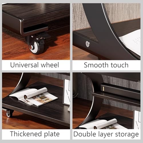 Soporte móvil para TV ajustable en altura blanco miniatura 7