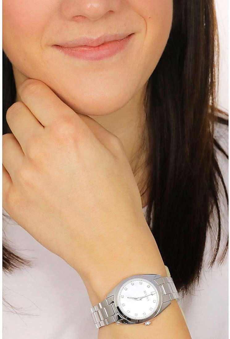 Bulova Orologio Analogico al Quarzo Donne con Cinturino in Acciaio Inossidabile 96P228