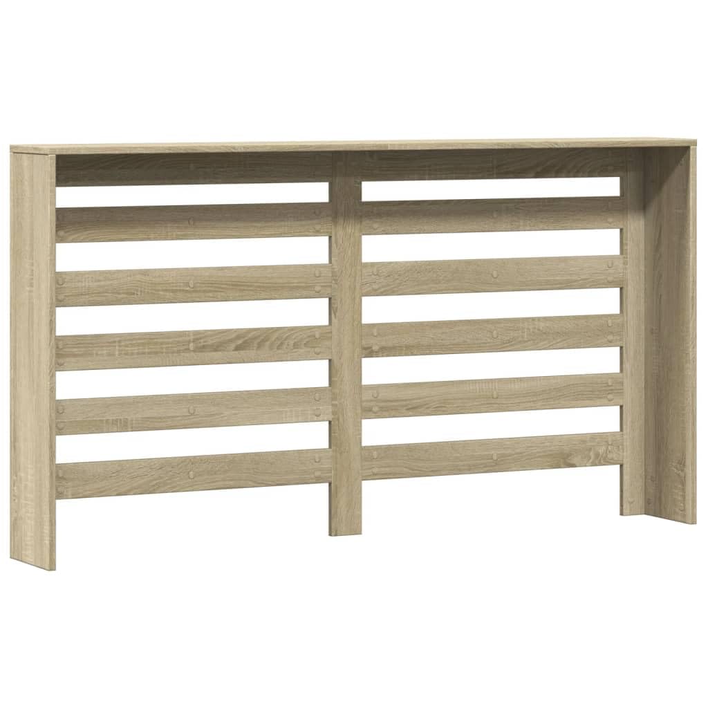 Revestimiento para radiador de roble Sonoma, 149 x 20 x 82 cm, material de madera, montaje en pared, moderna cubierta para radiador con estante para salón, baño, sótano y garaje