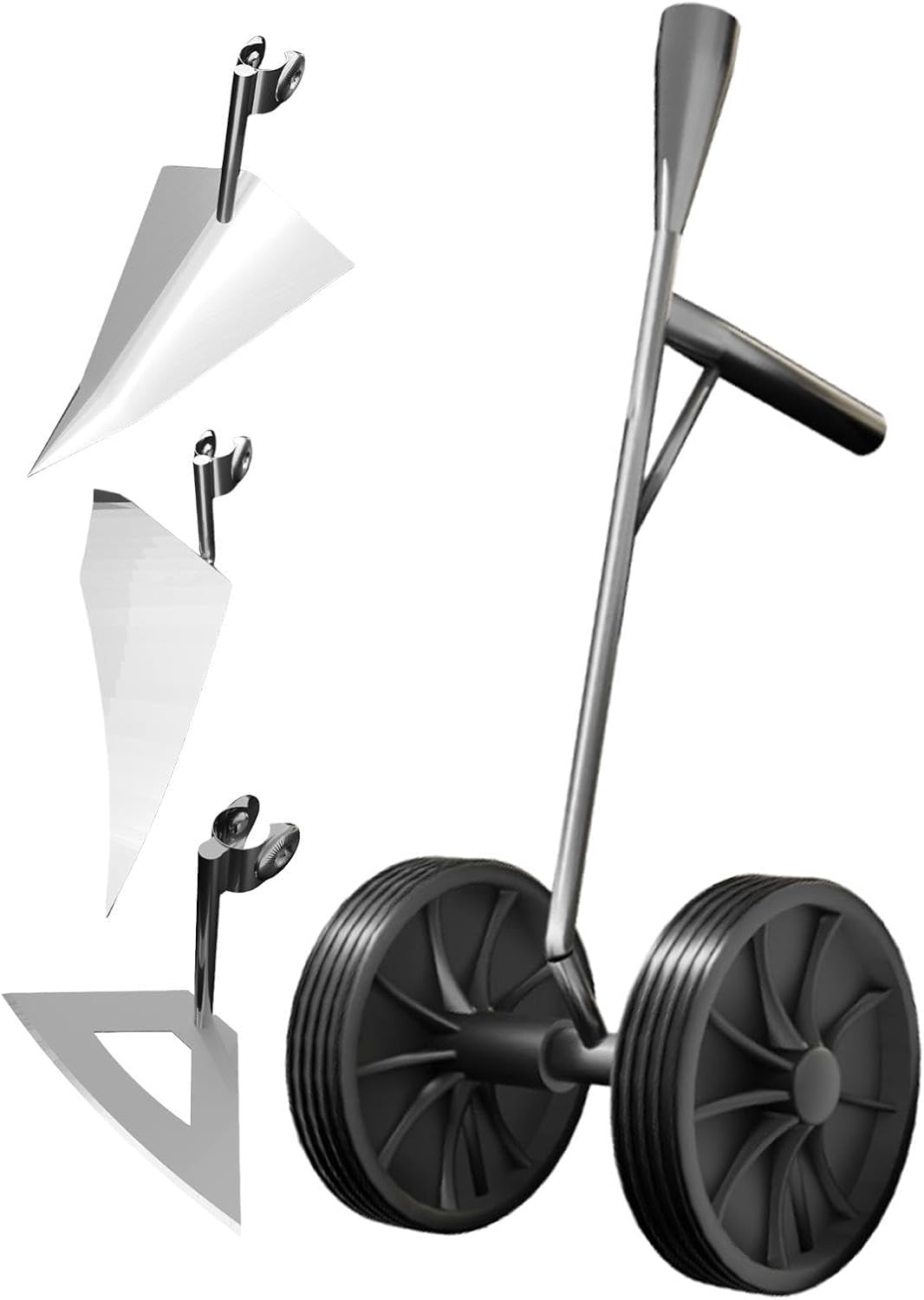 Gardening Hoe Multi Function Cultivator Plow with Double Wheels