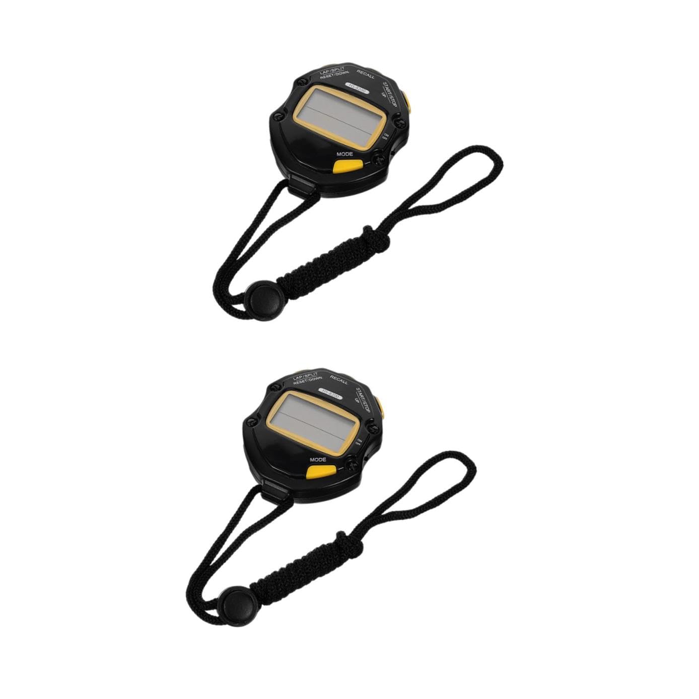Toyvian 2 Pezzi Cronometro Elettronico Multifunzione per Sport con Display Timer per Corsa Basket e Competizioni e Resistente Timer per Sportivi