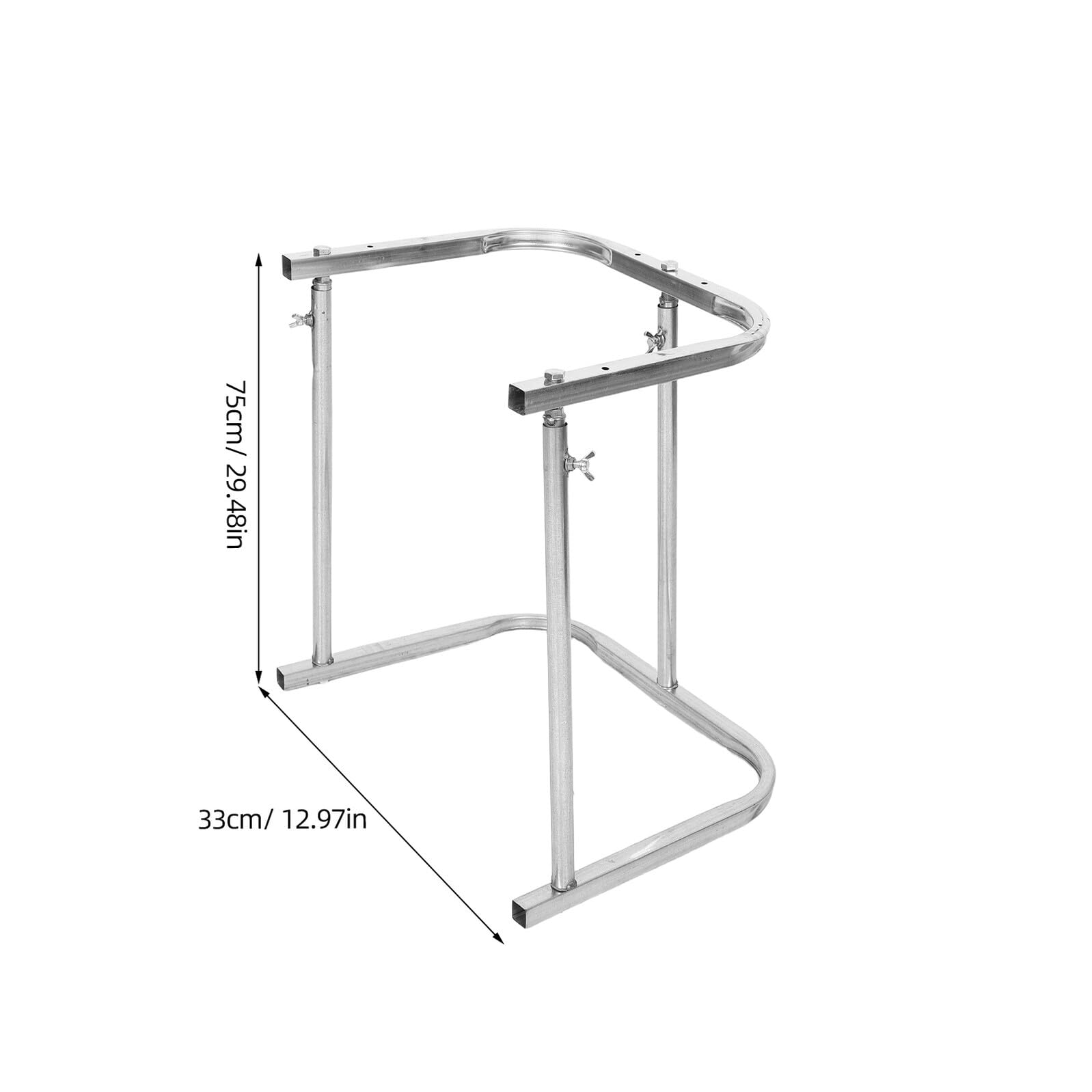 YARNOW Soporte para Bolsas de Basura de Jardín Portátil, Estructura Metálica Plegable Resistente Intemperie, Aro Ajustable para Bolsas de Residuos en Exteriores, Adecuado para Limpieza